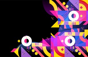 炫彩几何抽象艺术图案