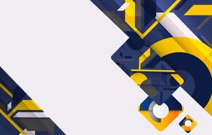 几何抽象黄蓝图案设计