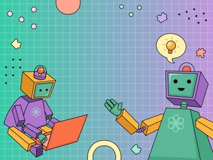 机器人协作办公场景