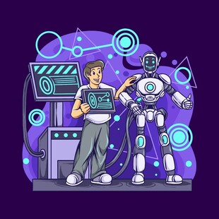 人与机器人协作的科技场景