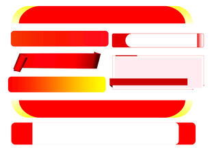 红色渐变条状图形元素