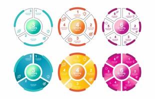 多彩圆形图案设计元素