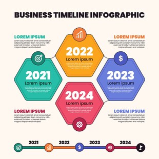 商业时间线信息图表