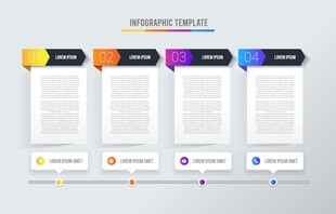 多彩信息图表模板