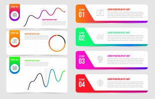 多彩信息图表模板
