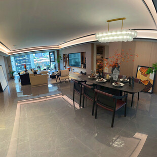 现代风格豪华客厅餐厅展示