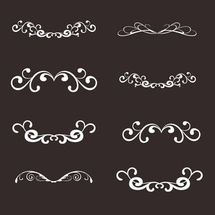 复古装饰性花纹图案集合