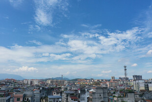 城市天空蓝天白云美景