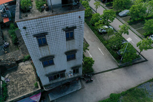 老旧居民楼俯瞰景象