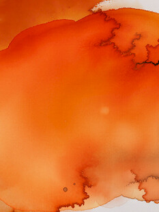 橙红色水彩晕染抽象背景