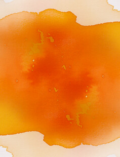 橙黄色水彩晕染艺术背景