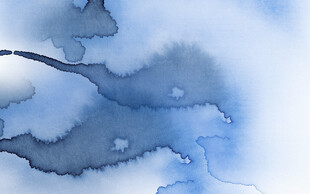 蓝色水墨抽象水彩背景图