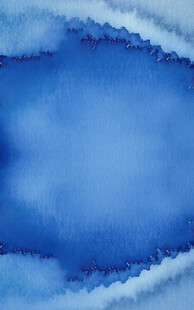 蓝色水彩纹理背景画面
