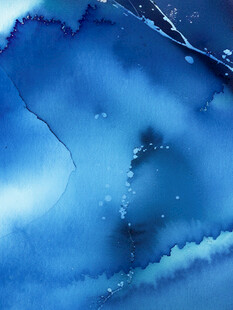 梦幻蓝色水墨纹理背景