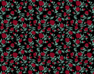 红玫瑰花卉图案背景图