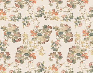 复古花卉图案纹理背景