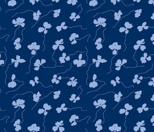 蓝色花卉图案背景纹理