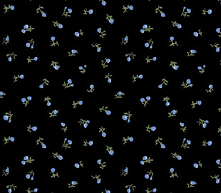 黑色底白色小花布料纹理