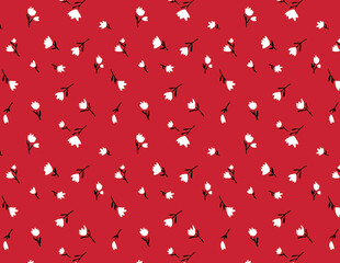 红色波点花纹背景图案