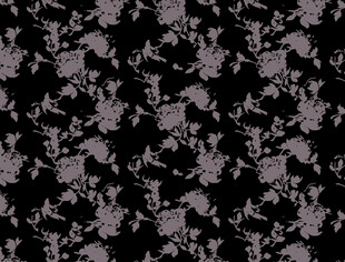 黑色底花卉图案纹理