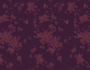 多彩飞鸟图案背景花朵