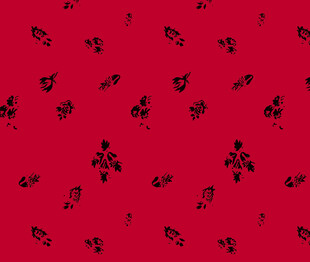 红色花朵背景音符图案纹理