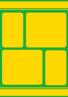 黄绿配色几何图形组合