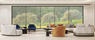 现代简约风格客厅大窗景观