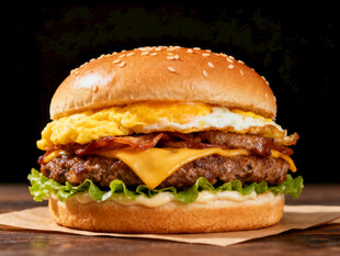 双层芝士牛肉汉堡