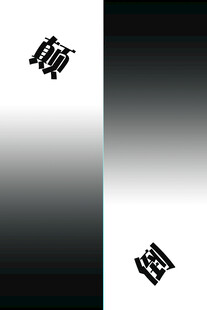 黑白渐变上的文字图案创意封面