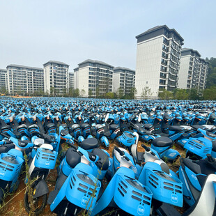 大量共享电动车停放场景