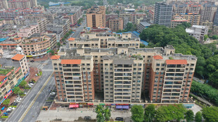 城市住宅区俯瞰景象