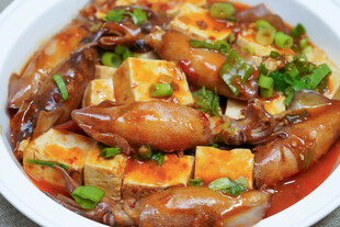 香辣鱿鱼豆腐