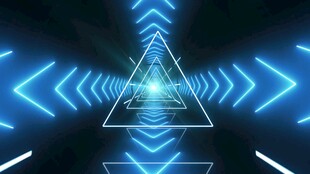炫酷三角霓虹灯光特效