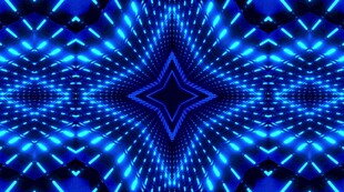 蓝色炫彩星形几何图案