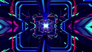 炫彩科技感几何光影图案