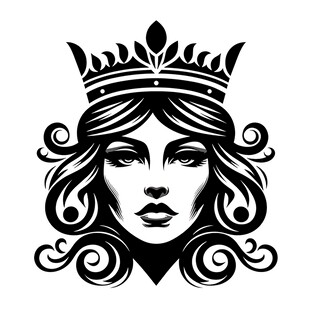 皇冠美女头像设计元素