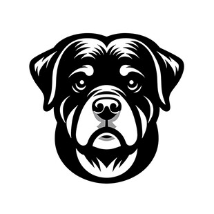 罗威纳犬头像图案