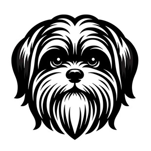 可爱西施犬头像图案