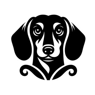 简约风腊肠犬图案设计