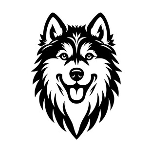 哈士奇头像图案