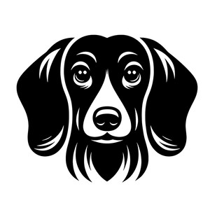 简约风狗狗头像图案