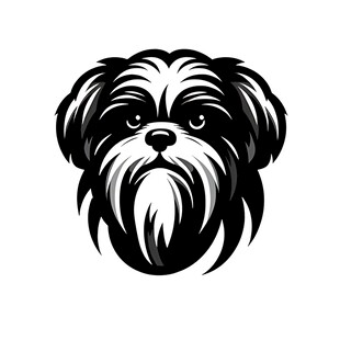 可爱西施犬头像设计