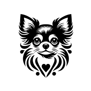 可爱吉娃娃头像图案