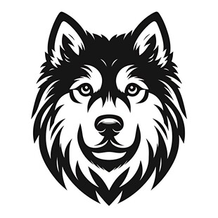 哈士奇头像图案