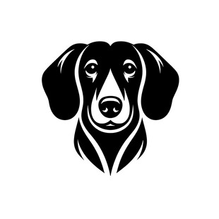 简约狗头标志设计