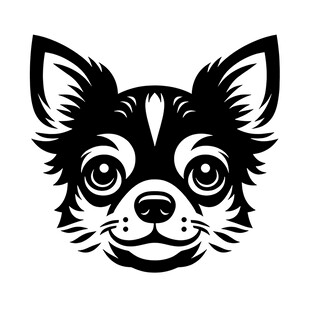 可爱吉娃娃头像插画