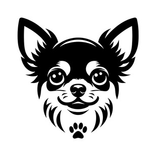 可爱吉娃娃头像图案