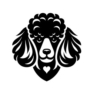 贵宾犬简约黑白头像