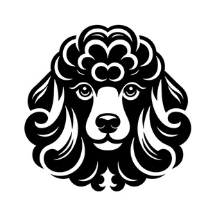 贵宾犬头像图案设计